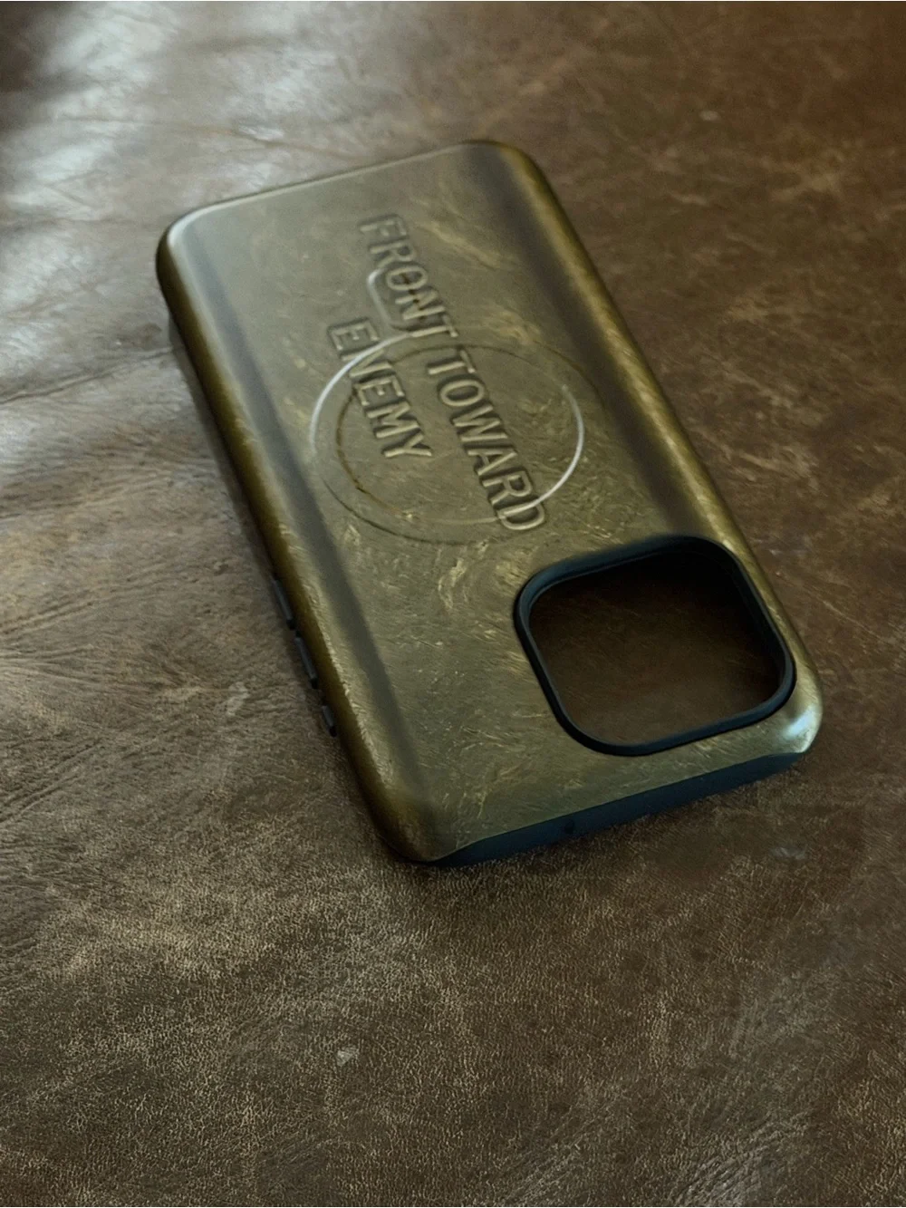 New WOT-Military Green 'Front Toward Enemy' Protective Phone Case